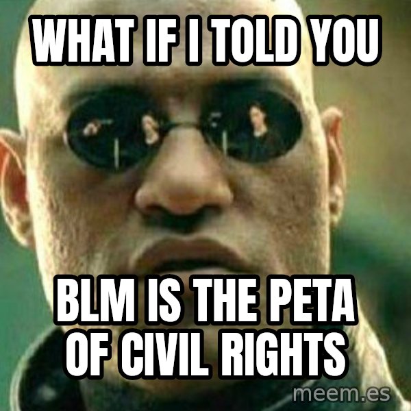 What If I Told You meme: What if I told you / BLM is the PETA of civil rights