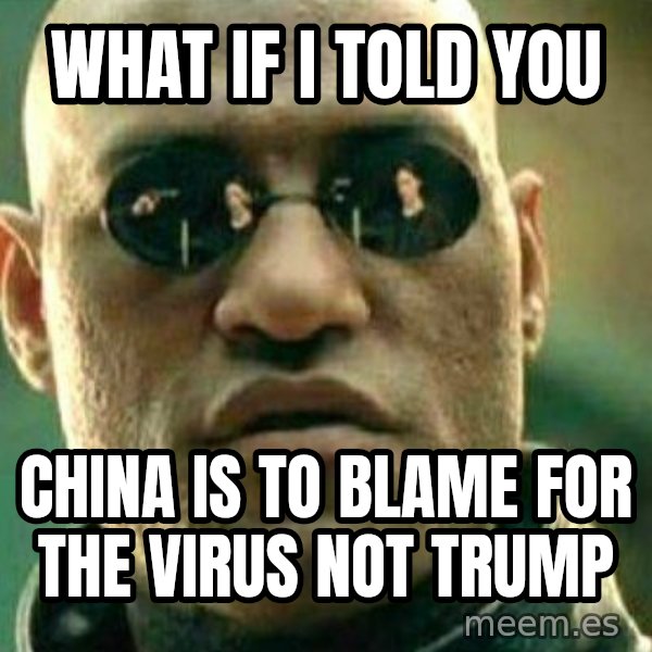 What If I Told You meme: what if i told you / china is to blame for the virus not trump