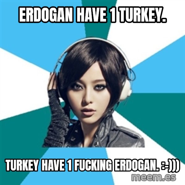 Crafty Interpreter meme: Erdogan have 1 turkey. / Turkey have 1 fucking Erdogan.  :-)))