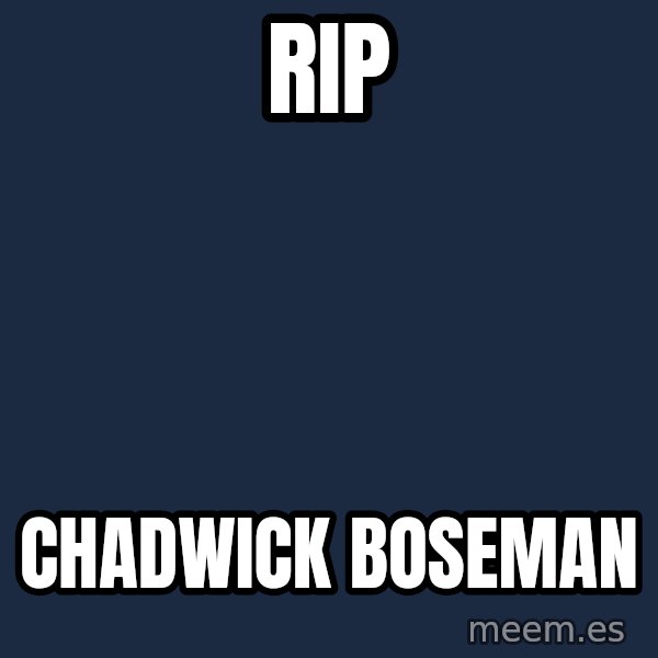 Blank Black meme: RIP / Chadwick Boseman