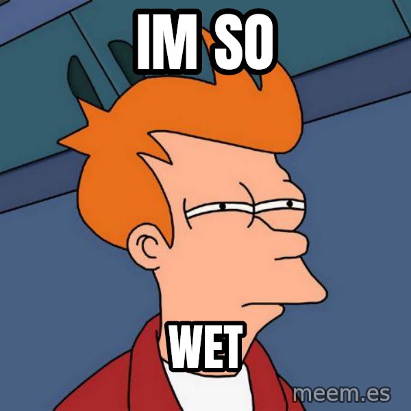 Futurama Fry meme: Im so / WET