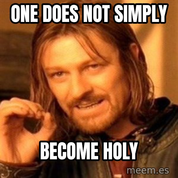 One Does Not Simply meme: one does not simply / become holy