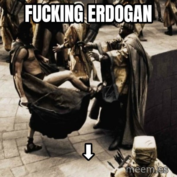 sparta kick meme: fucking erdogan / ⬇