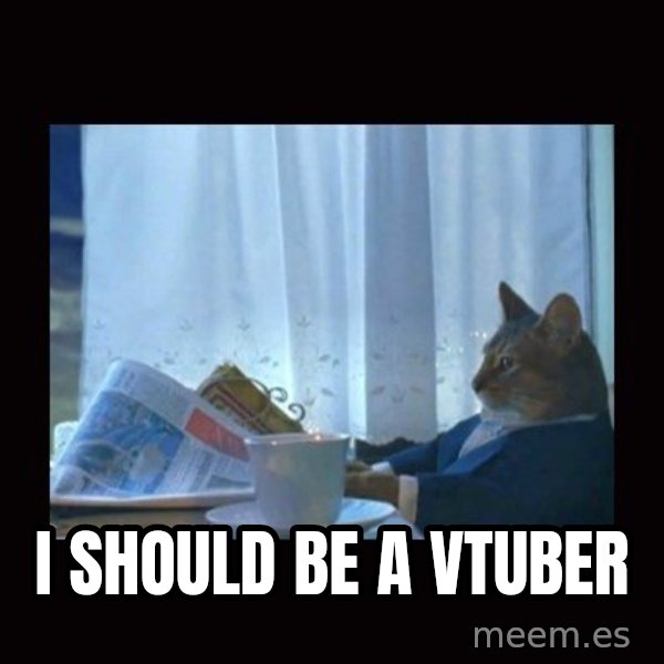 i should buy a boat cat meme: I should be a vtuber