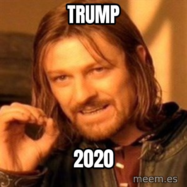 One Does Not Simply meme: TRUMP / 2020