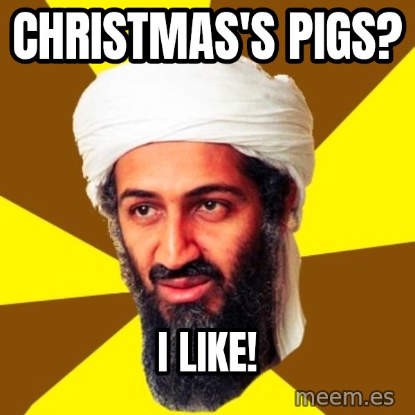 Osama meme: Christmas's pigs? / I like!