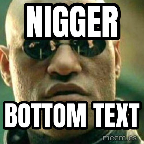 What If I Told You meme: NIGGER / Bottom text