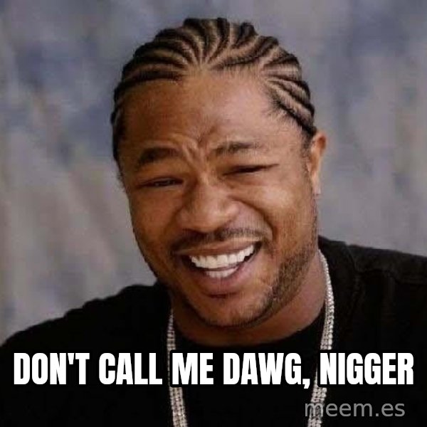 Yo Dawg meme: don't call me dawg, nigger