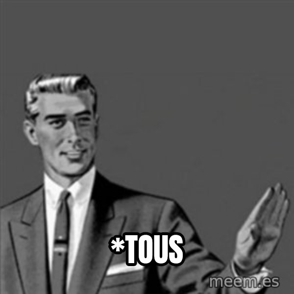 Correction Guy meme: *tous
