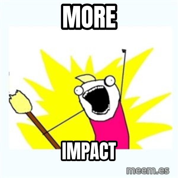 All the things meme: MORE / IMPACT