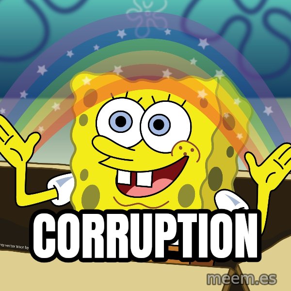 spongebob rainbow meme: Corruption