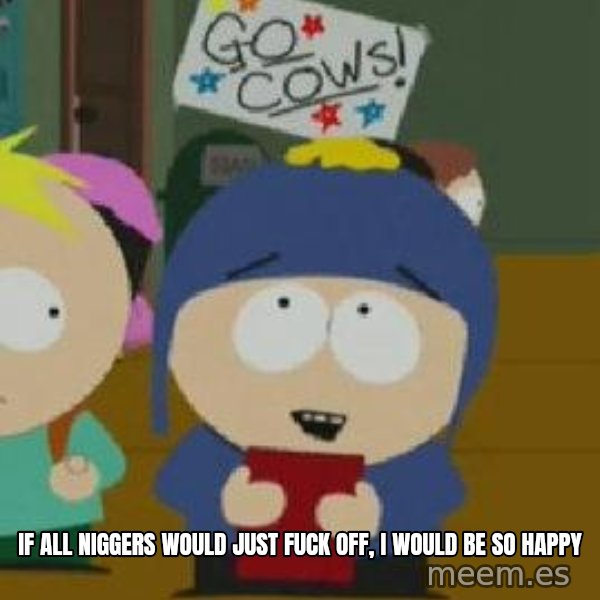 Craig would be so happy meme: if all niggers would just fuck off, i would be so happy