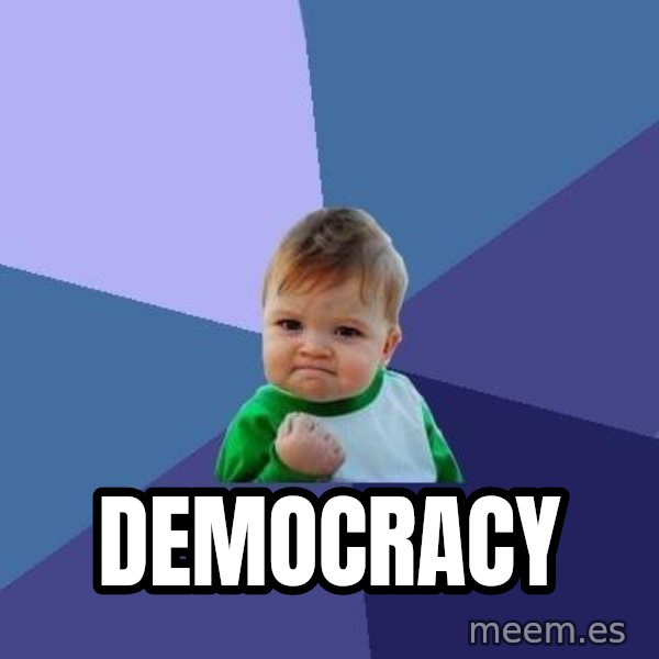 Success Kid meme: Democracy
