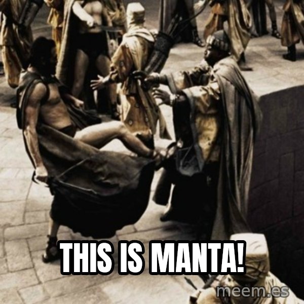 sparta kick meme: This is Manta!