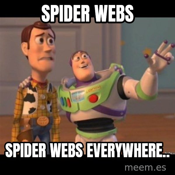 Buzz lightyear meme fixd meme: Spider webs / Spider webs everywhere..