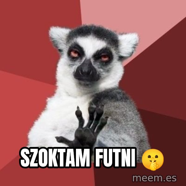 mindenki nyugodjon le a picsába meme: szoktam futni 🤫