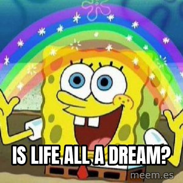 Imagination meme: Is life all a dream?