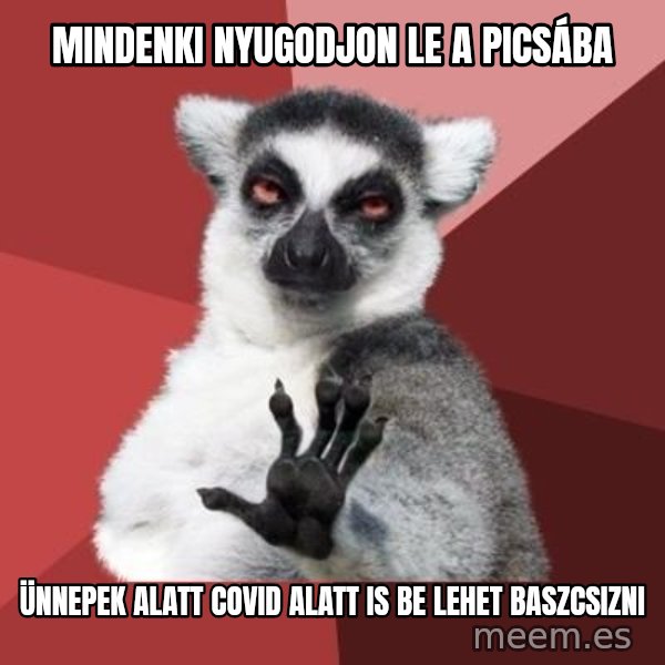 mindenki nyugodjon le a picsába meme: Mindenki nyugodjon le a picsába / Ünnepek alatt COVID alatt is be lehet baszcsizni