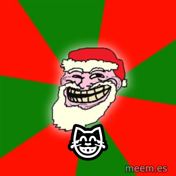 Santa Claus Troll Face meme: 😹