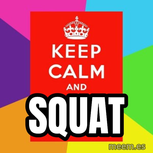 Keep calm and meme: Squat