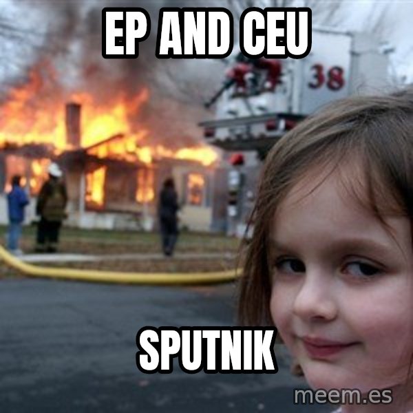 Disaster Girl meme: EP and CEU / sputnik