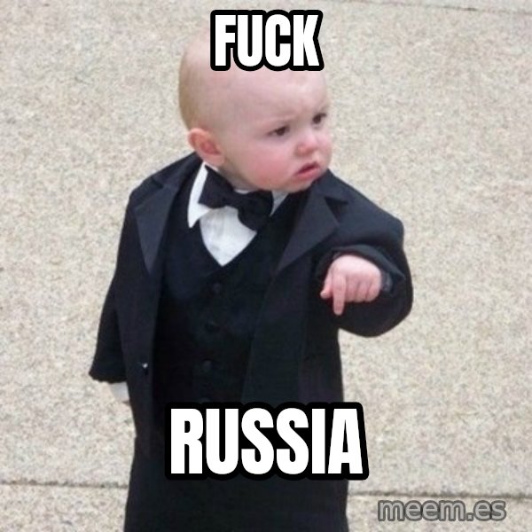 Mafia Baby meme: Fuck / Russia