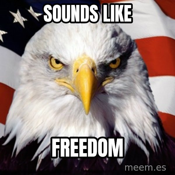 Freedom Eagle  meme: Sounds like / Freedom