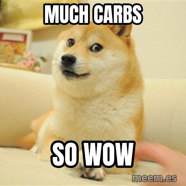 so doge meme: Much carbs / so wow