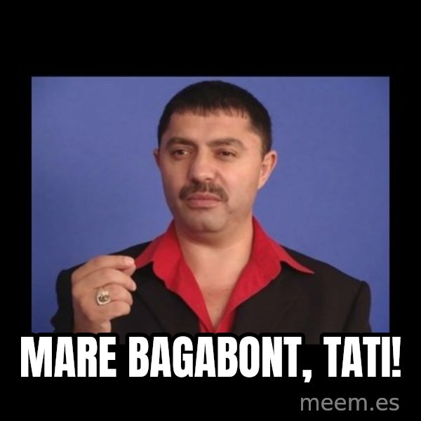 Manelistul Nicolae Guta meme: mare bagabont, tati!