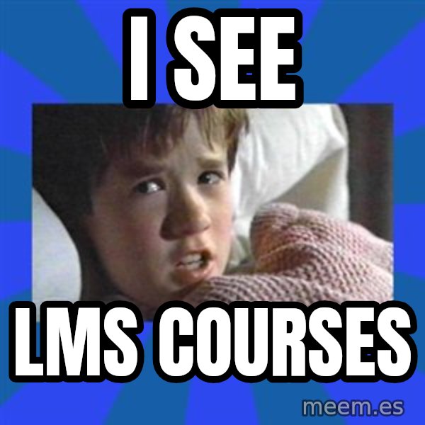 i see dead people meme: I see / LMS Courses