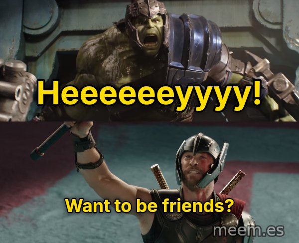 He's a Friend From Work meme: Heeeeeeyyyy! / Want to be friends?