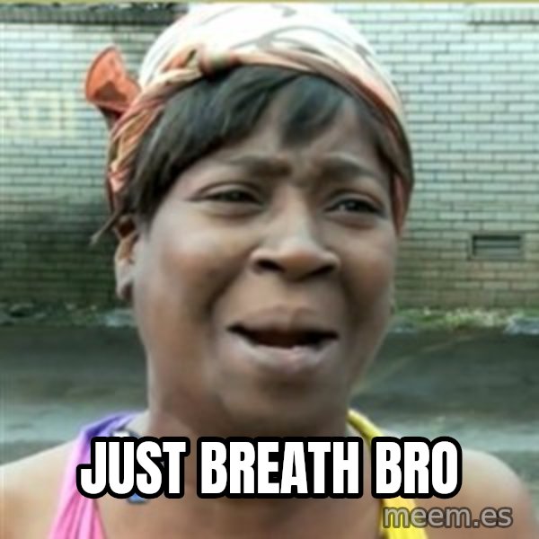 Ain't Nobody got time fo that meme: Just Breath Bro