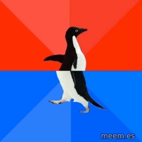 Socially Awesome Awkward Penguin meme template