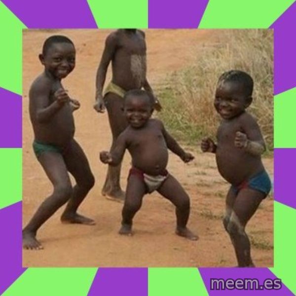 african kids dancing meme template