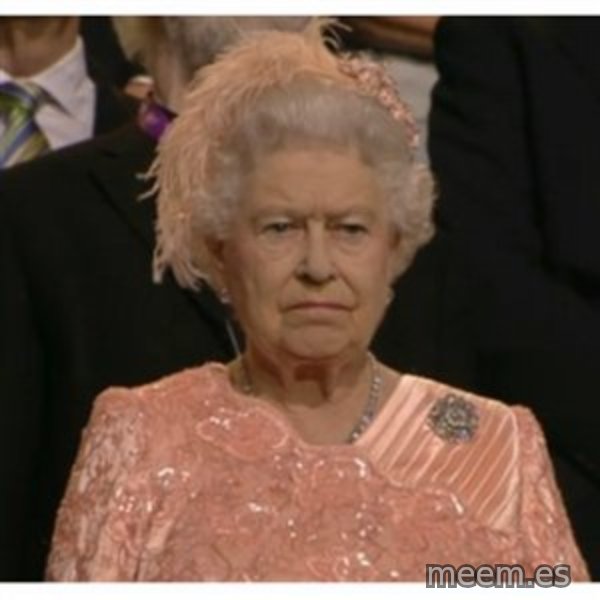 Unimpressed Queen meme template