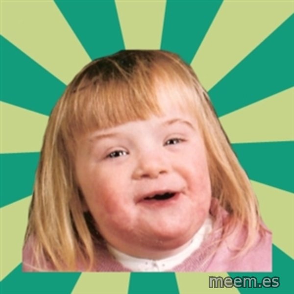Retard girl meme template