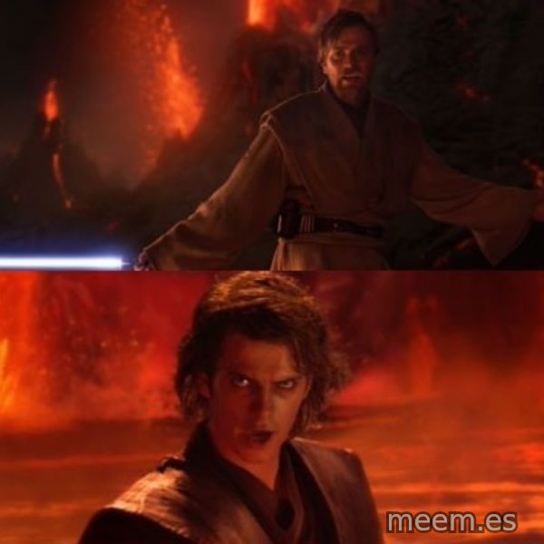 It's Over Anakin, I Have the High Ground meme template