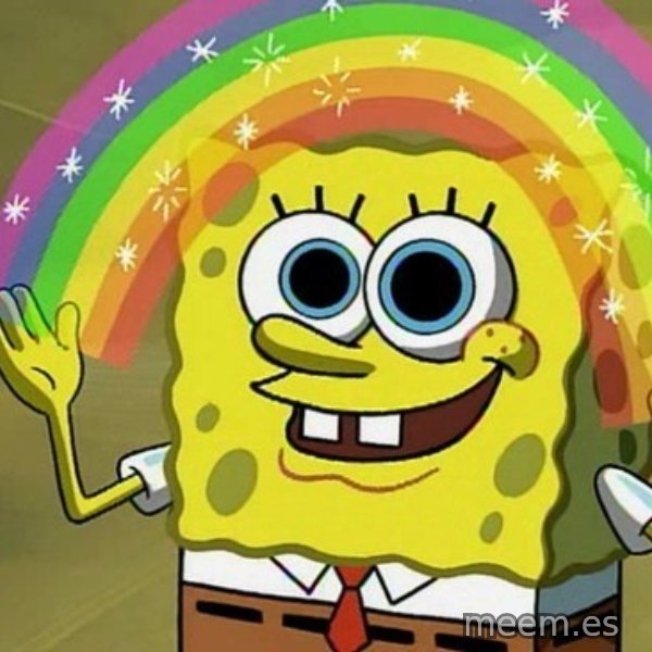 Imagination SpongeBob meme template