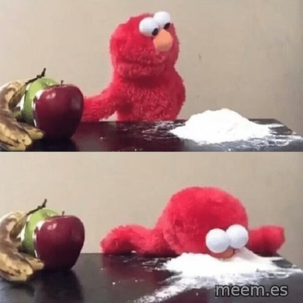 Elmo Choosing Cocaine meme template