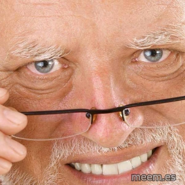 Harold Over His Glasses meme template