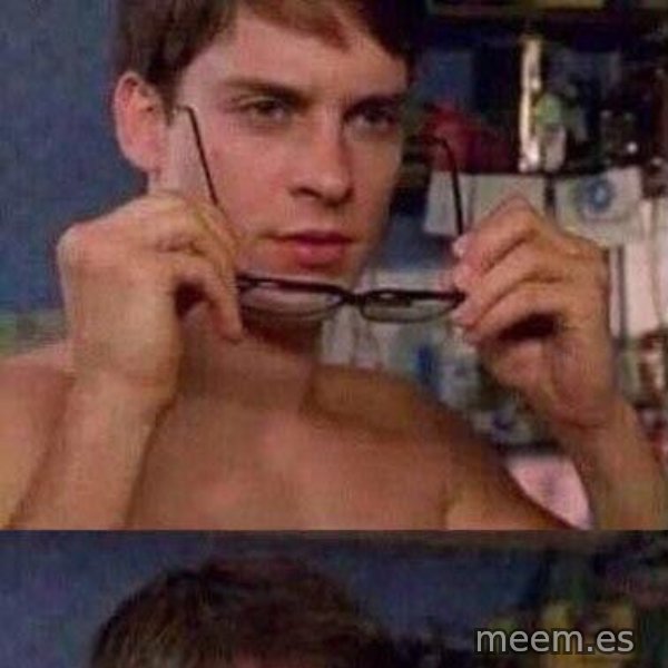Peter Parker's Glasses meme template